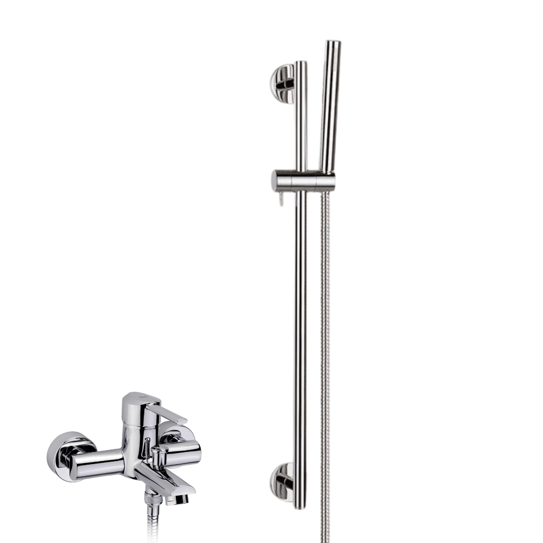 Buy Stainless Steel Satin Nickel Hot & Cold Mobile Shower Set - ST70-651 | Shop at Supply Master Accra, Ghana Shower Set Buy Tools hardware Building materials