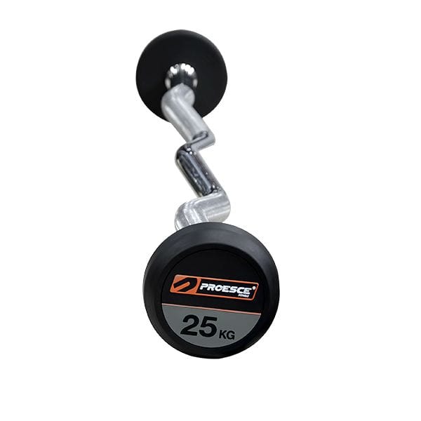  Buy Proesce Rubber Barbell With Curled Bar 25KG - LDBS-220-25KG in Accra | Supply Master Ghana Sports & Fitness Equipment Buy Tools hardware Building materials