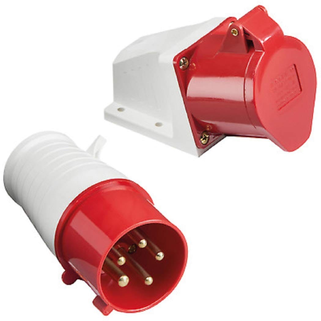 Industrial 16A Wall Mounted Plug & Socket | Heavy-Duty Electrical Connection - Supply Master Accra, Ghana Switches & Sockets Buy Tools hardware Building materials
