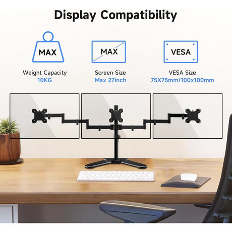 Suptek Triple Monitor Desk Mount Stand - ML6463 | Supply Master Accra, Ghana Home Accessories Buy Tools hardware Building materials