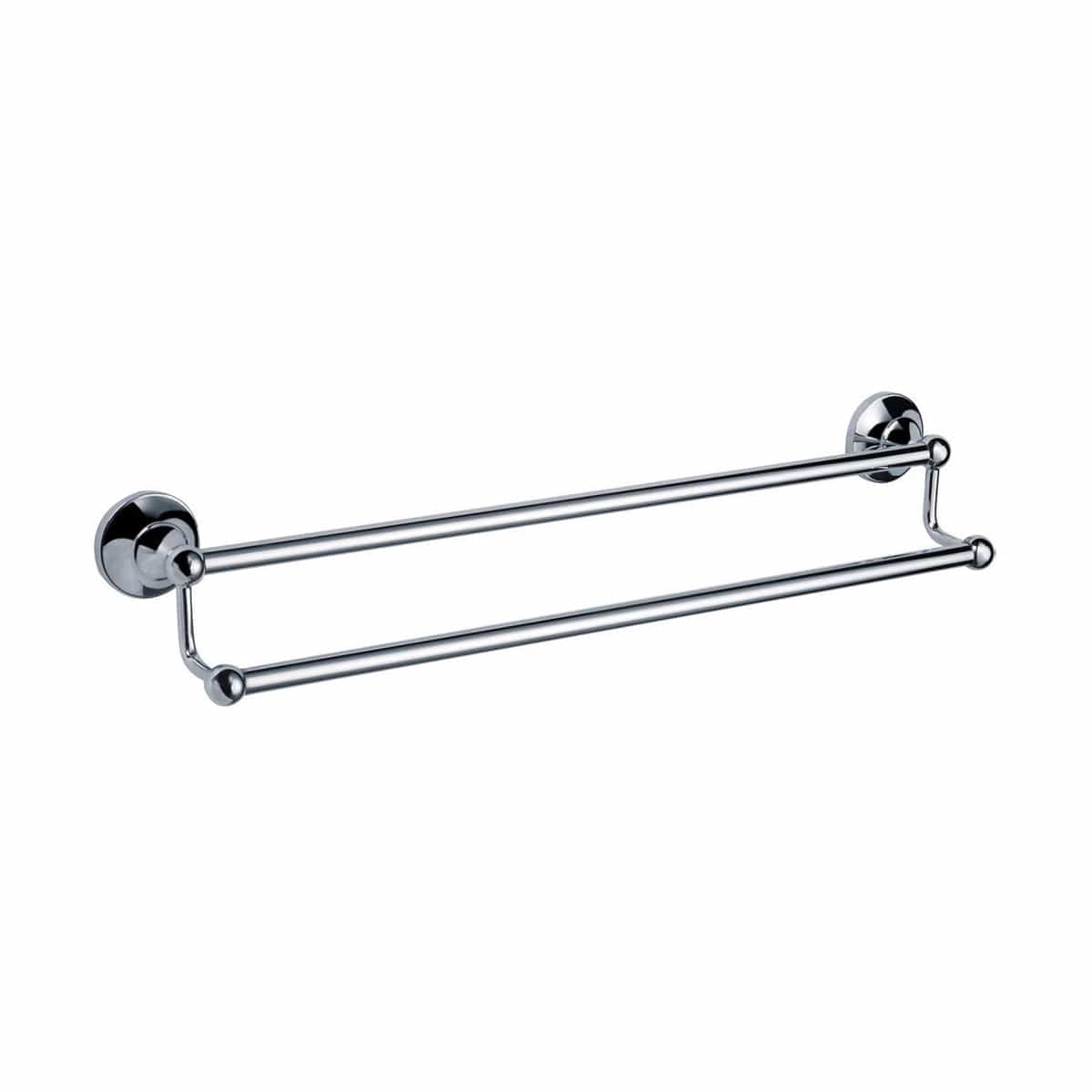 Shop Bathroom Copper Chrome Plated Two Bar Towel Rack - 7348 | Buy Online at Supply Master Accra, Ghana Bathroom Accessories Buy Tools hardware Building materials