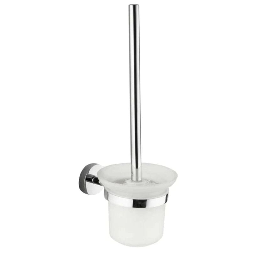 Buy Bathroom Stainless Steel Wall-Mounted Toilet Brush with Frosted Glass Jar - L3357 | Shop at Supply Master Accra, Ghana Bathroom Accessories Buy Tools hardware Building materials