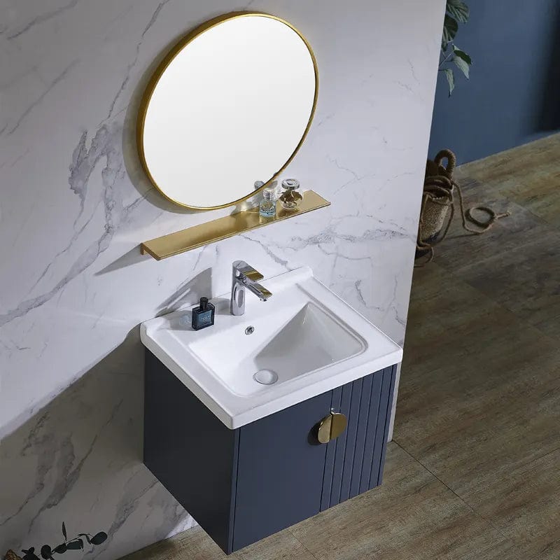 Buy Bathroom Light Green Wall-Mounted Vanity Cabinet with Round Mirror 610mm - 012-60 | Shop at Supply Master Accra, Ghana Bathroom Vanity & Cabinets Buy Tools hardware Building materials