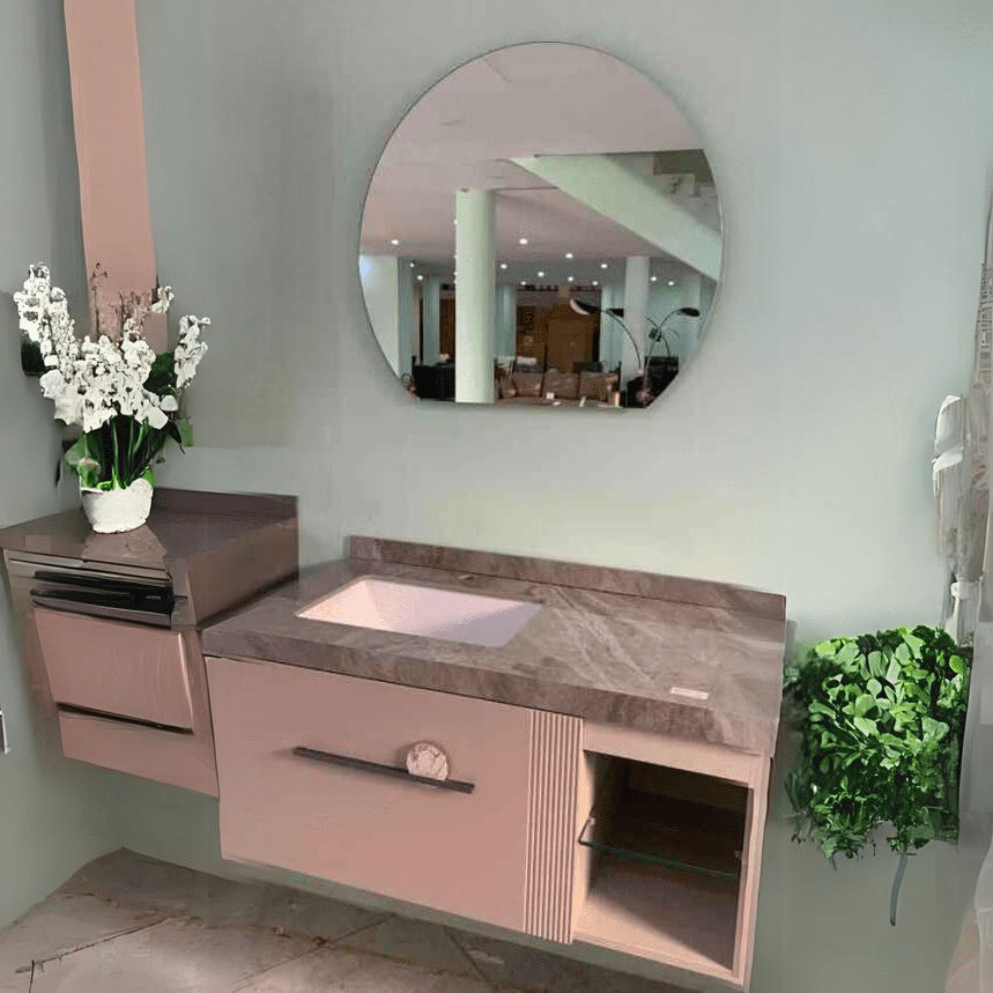 Buy Bathroom Luxury 100cm Wall-Mounted Vanity Cabinet with Mirror - E37 | Shop at Supply Master Accra, Ghana Bathroom Vanity & Cabinets Buy Tools hardware Building materials