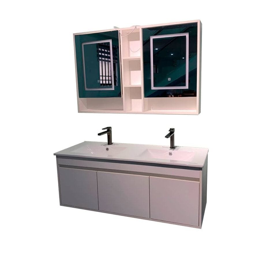 Buy Bathroom Luxury 120cm Wall-Mounted Vanity Cabinet with Mirror - ZB5577 | Shop at Supply Master Accra, Ghana Bathroom Vanity & Cabinets Buy Tools hardware Building materials