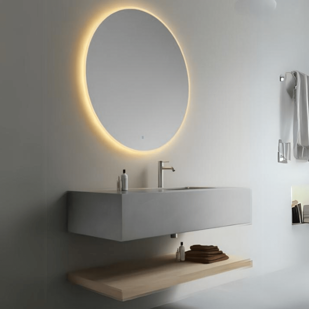 Buy Bathroom Luxury Wall-Mounted Vanity Cabinet with Smart LED Mirror - HB19050 | Shop at Supply Master Accra, Ghana Bathroom Vanity & Cabinets Buy Tools hardware Building materials