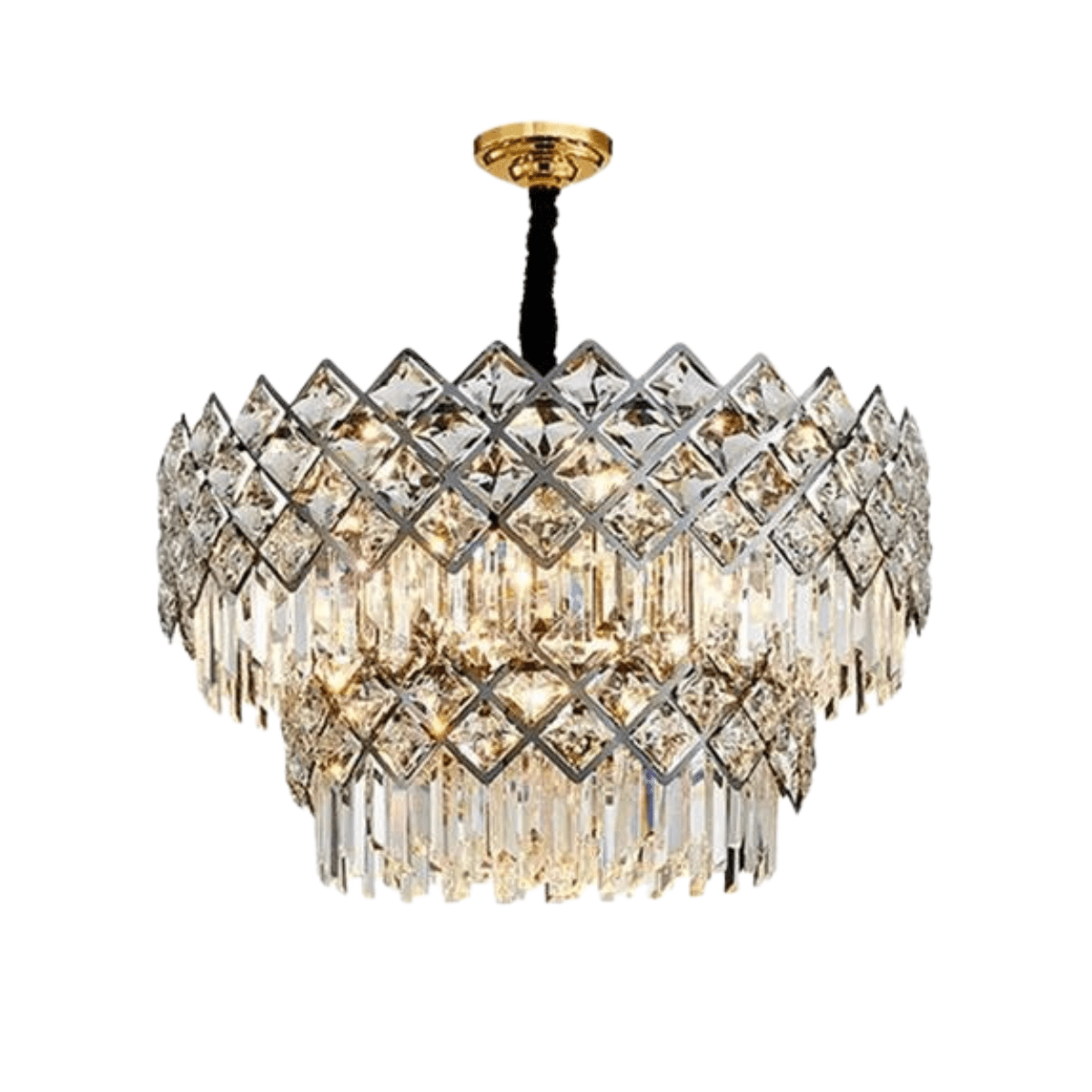 Buy Luxury Modern LED Round Stainless Steel Crystal Ceiling Pendant Chandelier 60cm - 2809 | Shop at Supply Master Accra, Ghana Lamps & Lightings Buy Tools hardware Building materials