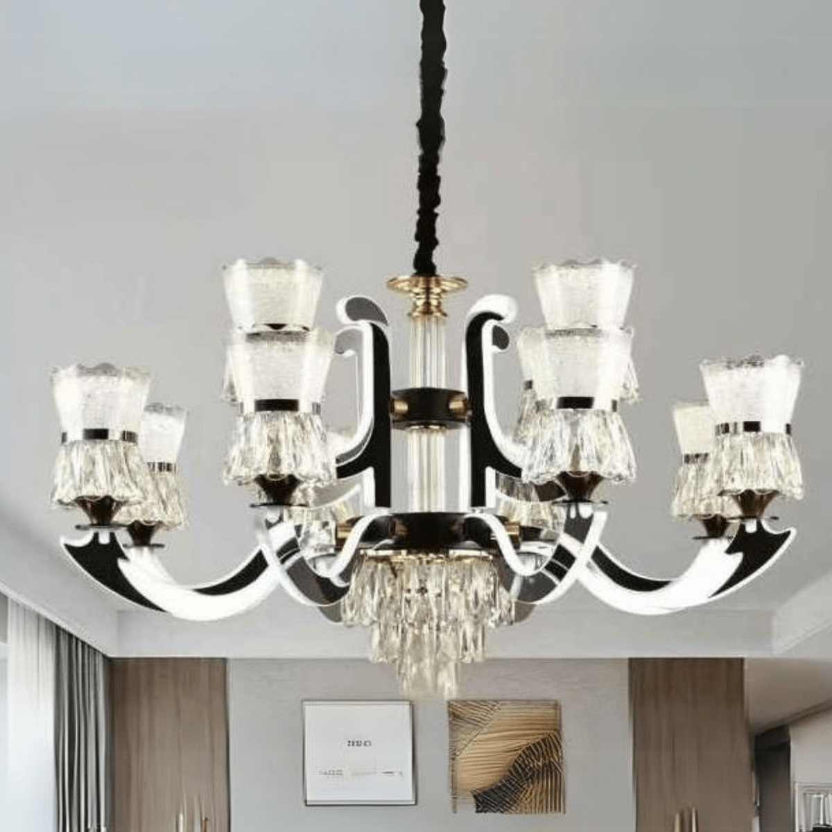 Buy Luxury Modern LED Sputnik Glass Crystal 6/12 Heads Ceiling Chandelier - CL-20-Series | Shop at Supply Master Accra, Ghana Lamps & Lightings 12 Heads Buy Tools hardware Building materials