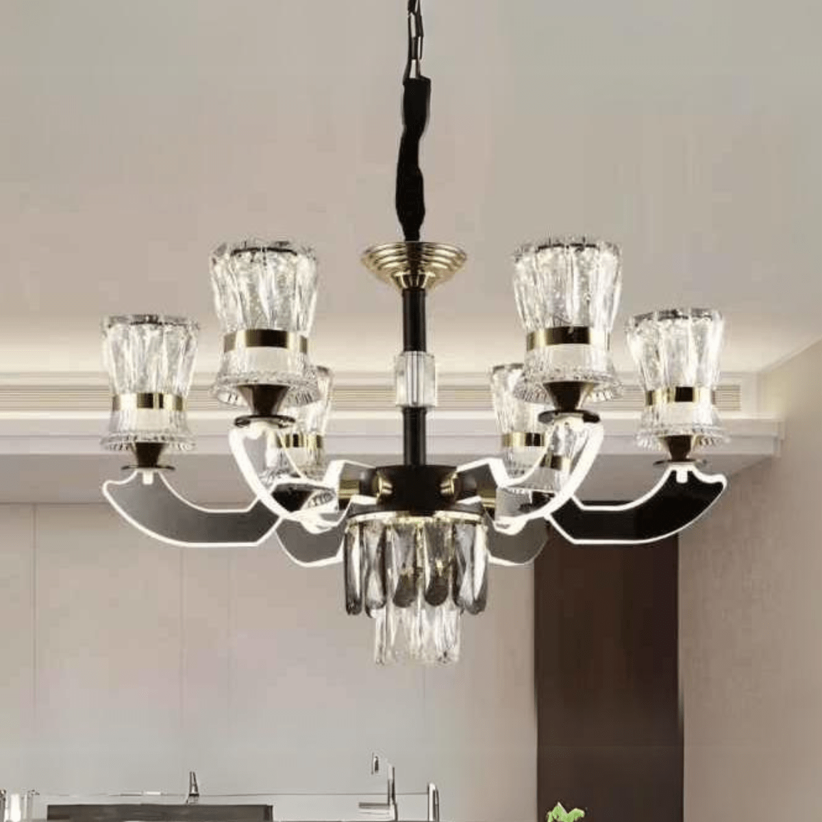 Buy Luxury Modern LED Sputnik Glass Crystal 6/12 Heads Ceiling Chandelier - CL-21-Series | Shop at Supply Master Accra, Ghana Lamps & Lightings 6 Heads Buy Tools hardware Building materials