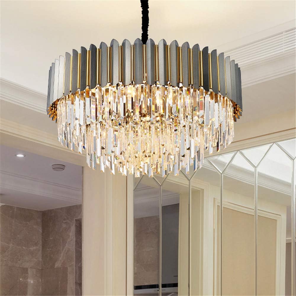 Buy Modern LED Round Black Brushed Stainless Steel Crystal Ceiling Pendant Chandelier 100cm - 2203 | Shop at Supply Master Accra, Ghana Lamps & Lightings Buy Tools hardware Building materials