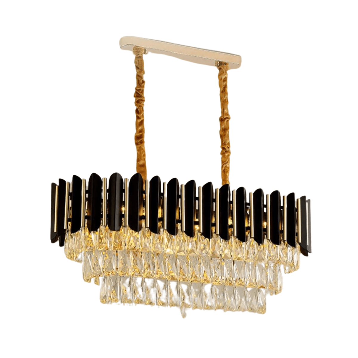 Buy Modern Oval LED Black Crystal Ceiling Pendant Chandelier 75cm - BH3011/OVAL-BK | Shop at Supply Master Accra, Ghana Lamps & Lightings Buy Tools hardware Building materials