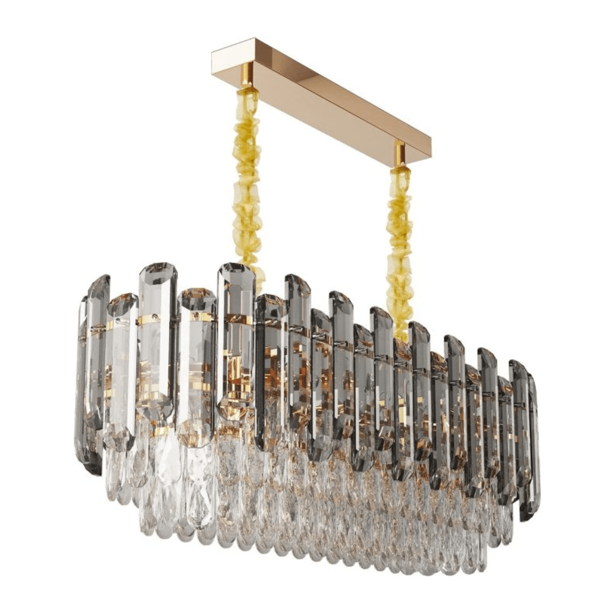 Buy Modern Oval Three-Tier Crystal Cut Edge Golden Ceiling Pendant Chandelier 80cm - BH3013-OVAL | Shop at Supply Master Accra, Ghana Lamps & Lightings Buy Tools hardware Building materials