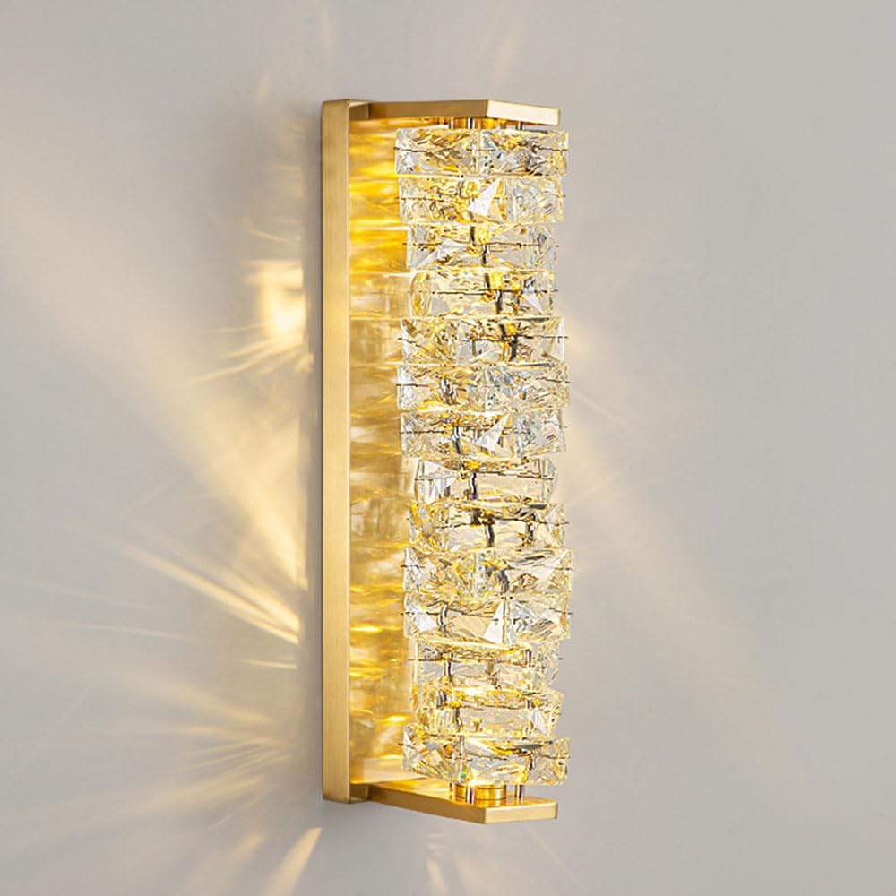 Buy Modern Rectangular Gold Crystal Block Wall Sconce Light Fixture - 7069 | Shop at Supply Master Accra, Ghana Lamps & Lightings Buy Tools hardware Building materials