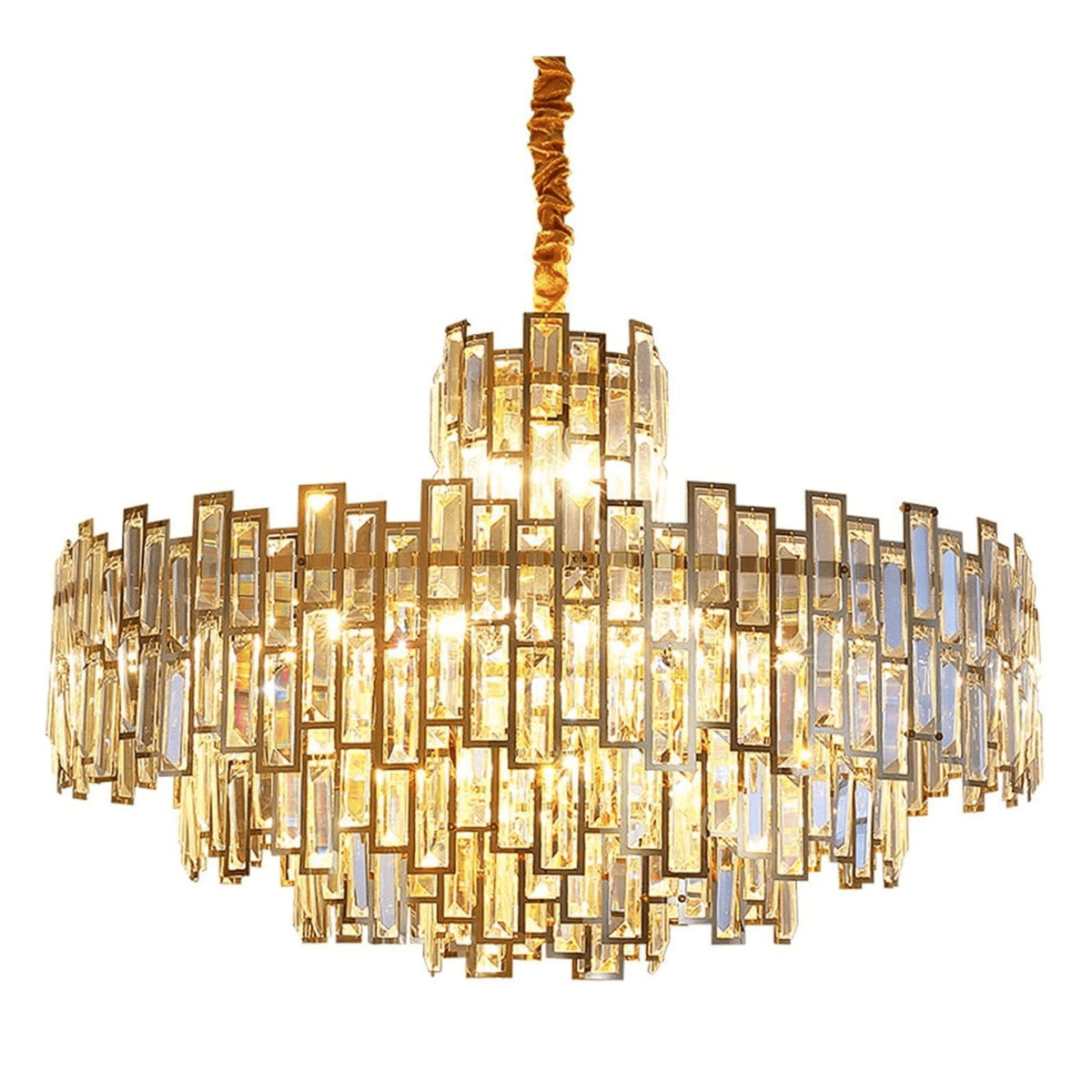 Buy Modern Round LED Gold Crystal Ceiling Pendant Chandelier 775mm - BH3010/800 | Shop at Supply Master Accra, Ghana Lamps & Lightings Buy Tools hardware Building materials