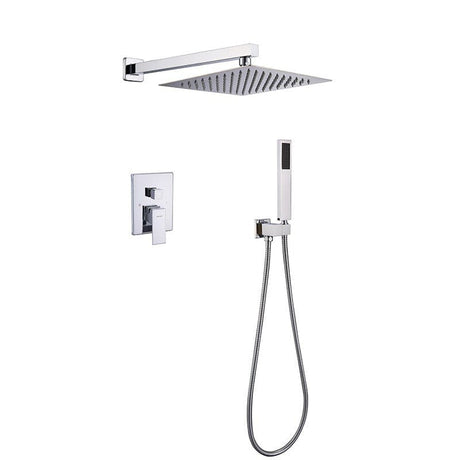 Buy Bathroom Concealed Wall Mounted Two-Function Square Overhead Rain Shower Set Chrome/Matte Black - RS-9007 & RS-9007B | Shop at Supply Master Accra, Ghana Shower Set Buy Tools hardware Building materials