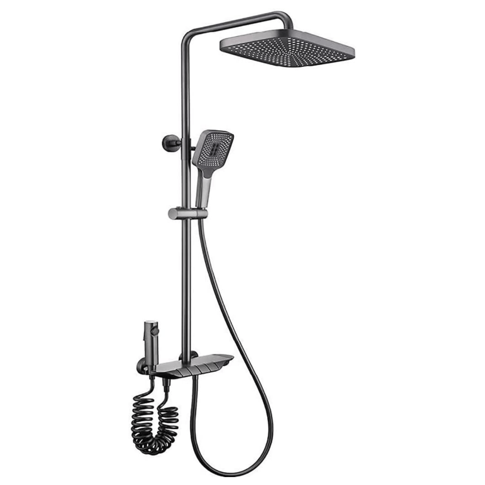 Buy Bathroom Concealed Wall Mounted Two-Function Square Overhead Rain Shower Set Chrome/Matte Black - RS-9003 & RS-9003B | Shop at Supply Master Accra, Ghana Shower Set Buy Tools hardware Building materials