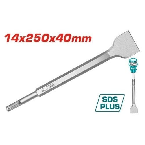 Total SDS Plus Flat Chisel 14x250x40mm - TAC15121412 on Supply Master Ghana Chisels Files Planes & Punches Buy Tools hardware Building materials