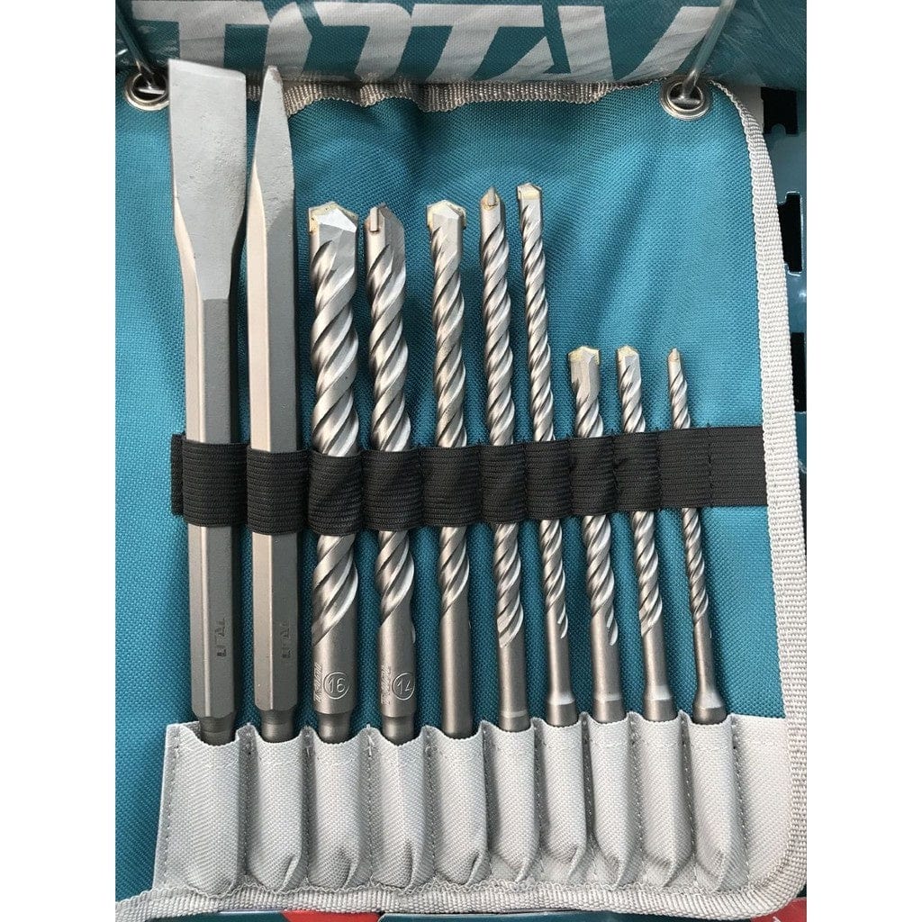 Buy Total 10 Pieces Hammer Drill Bits and Chisels Set in Accra, Ghana - Supply Master Drill Bits Buy Tools hardware Building materials