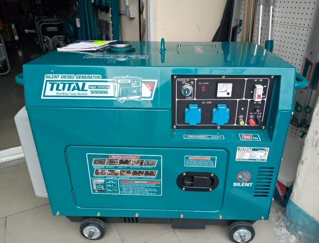 Total Silent Diesel Generator 5KW – TP250001 | Supply Master | Accra, Ghana Generator Buy Tools hardware Building materials