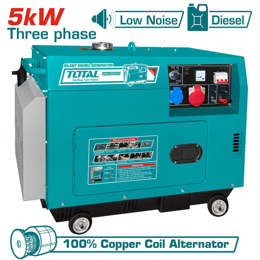 Total Three Phase Diesel Generator 5KW – TP250003 | Supply Master | Accra, Ghana Generator Buy Tools hardware Building materials