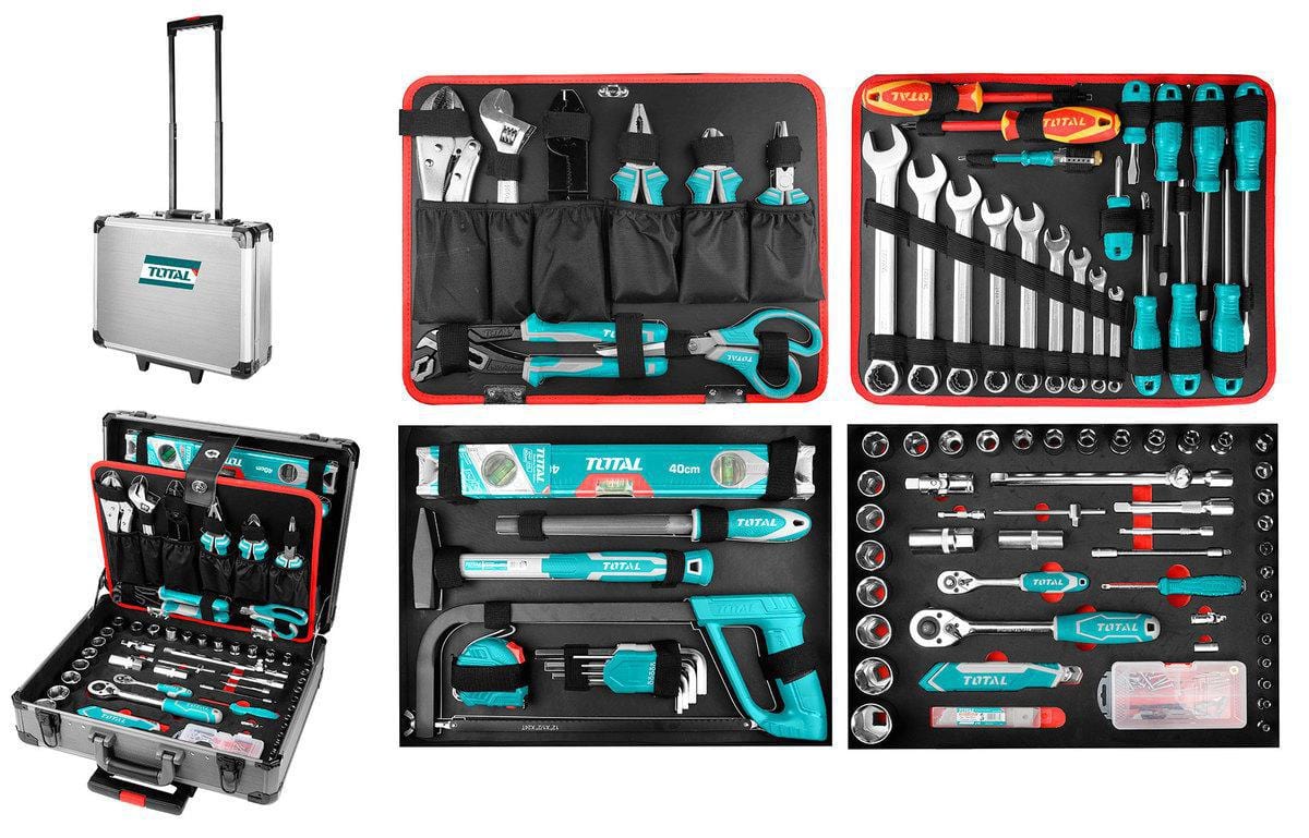 Total 147 Pieces Hand Tool Set in Aluminum Case - THKTHP21476 | Supply Master Accra, Ghana Tool Set Buy Tools hardware Building materials