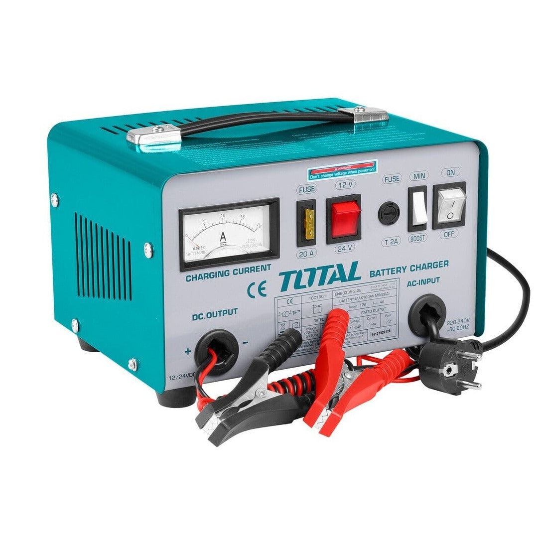 Stay charged and ready on the go with the Total Portable Battery Charger 12/24V (TBC1601) at SupplyMaster.store in Ghana. Welding Machine & Accessories Buy Tools hardware Building materials