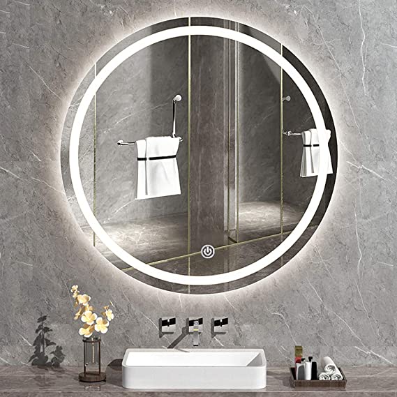 Round LED Bathroom Wall Mounted Vanity Mirror 60cm with 3 Color Light - 6112/60