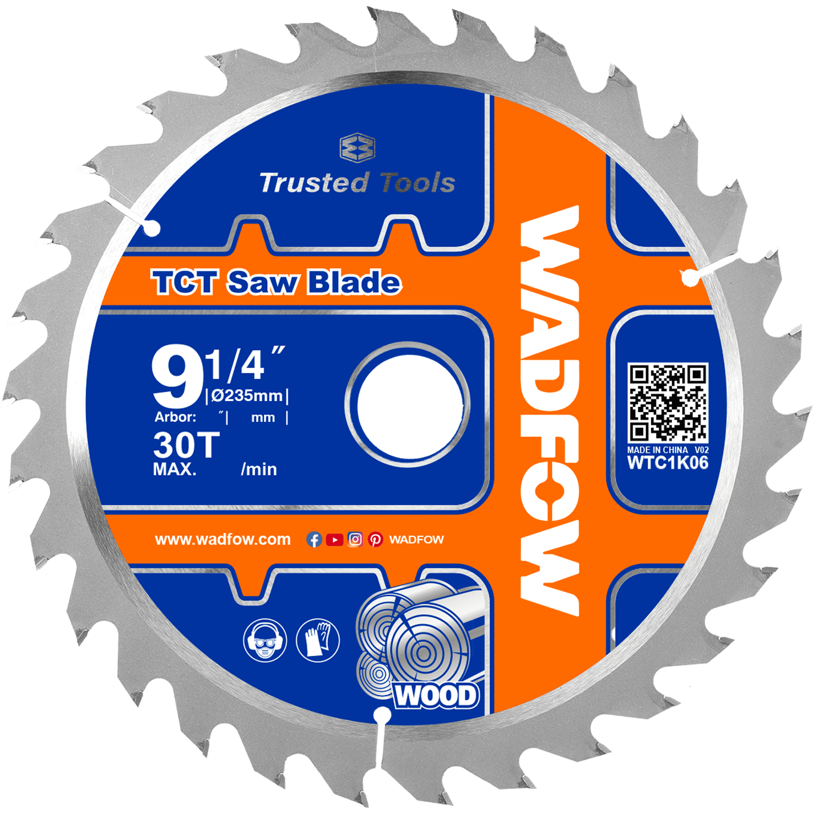 Buy Wadfow TCT Saw Blade 235mm Online in Accra, Ghana | Supply Master Grinding & Cutting Wheels Buy Tools hardware Building materials