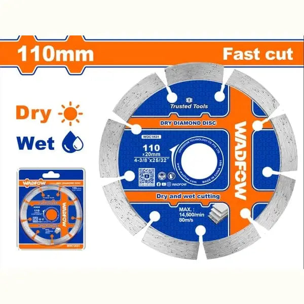 Buy Wadfow Wet & Dry Diamond Disc Online in Accra, Ghana | Supply Master Grinding & Cutting Wheels 110x20mm Buy Tools hardware Building materials