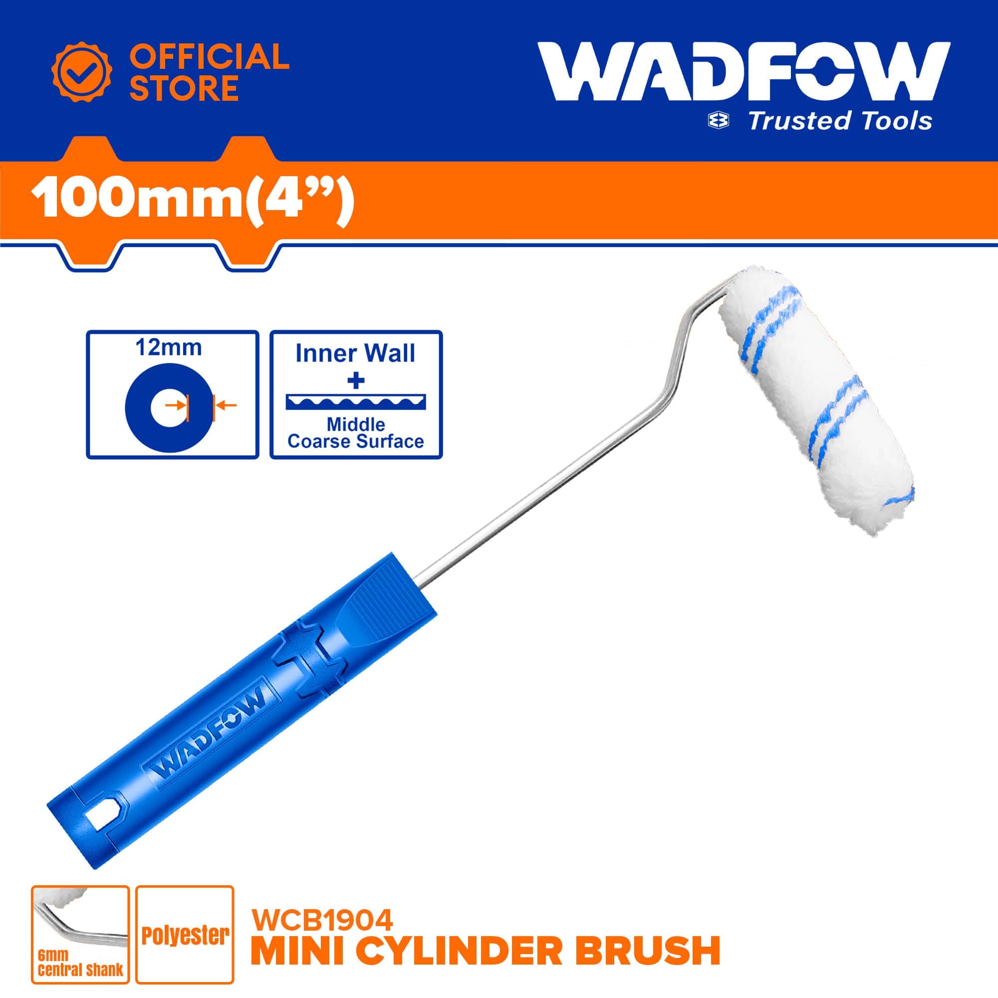 Buy Wadfow 4" Mini Roller Cylinder Brush Online in Accra, Ghana | Supply Master Paint Tools & Equipment Buy Tools hardware Building materials