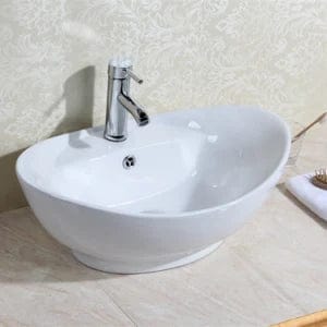 Buy Zotto Oval Countertop Wash Hand Basin 590x390x210mm - ZT-8121 | Shop at Supply Master Accra, Ghana Bathroom Sink Buy Tools hardware Building materials