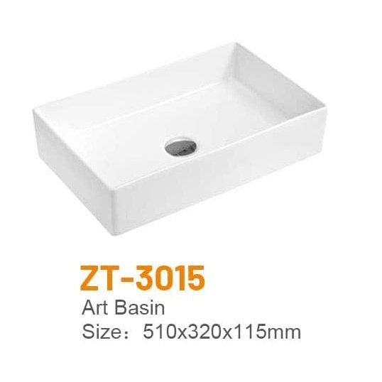 Buy Zotto Rectangular Countertop Wash Hand Basin 510x320x115mm - ZT-3015 | Shop at Supply Master Accra, Ghana Bathroom Sink Buy Tools hardware Building materials