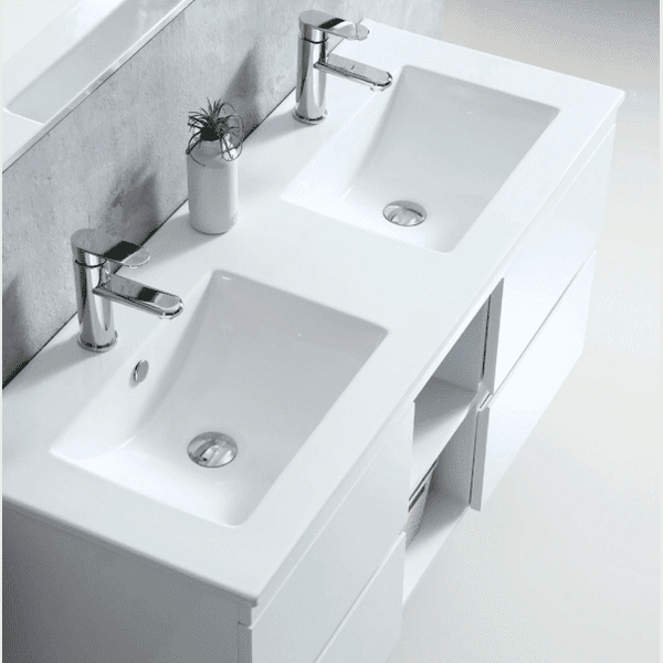 Buy Zotto Rectangular Double Bowl Wash Hand Basin 1210x465x180mm - E120D | Shop at Supply Master Accra, Ghana Bathroom Sink Buy Tools hardware Building materials