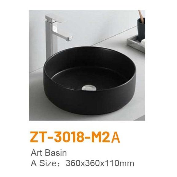 Buy Zotto Round Matte Black Countertop Wash Hand Basin 36cm - ZT-3018-M2A | Shop at Supply Master Accra, Ghana Bathroom Sink Buy Tools hardware Building materials