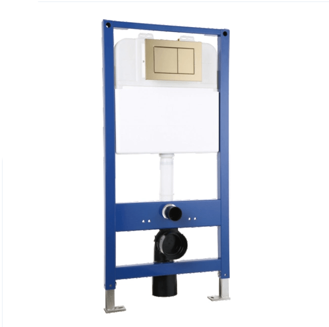 Zotto Concealed Flushing Cistern with Rectangular Gold Flush Plate - MQ100 | Supply Master Accra, Ghana Toilet & Urinal Buy Tools hardware Building materials