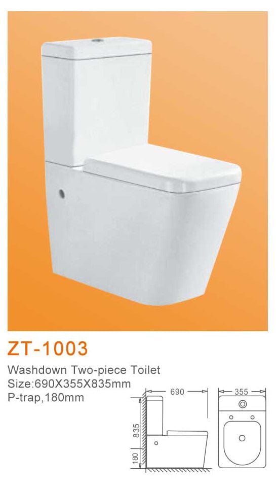 Buy Zotto P-Trap Two-piece Washdown Toilet Water Closet 690x355x835mm - ZT-1003 | Shop at Supply Master Accra, Ghana Toilet & Urinal Buy Tools hardware Building materials