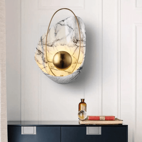 Supply Master Wall & Sconce Lights Luxury Imitation Marble Wall Lamp
