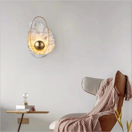 Supply Master Wall & Sconce Lights Luxury Imitation Marble Wall Lamp