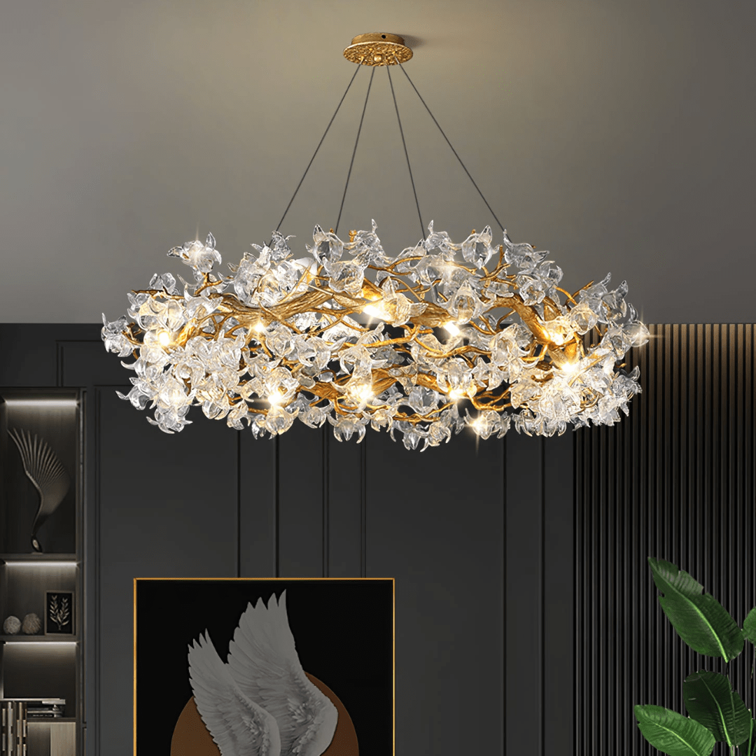 Supply Master Pendant & Chandeliers Luxury Petal GU10 Circular Chandelier