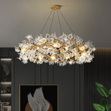 Supply Master Pendant & Chandeliers Luxury Petal GU10 Circular Chandelier