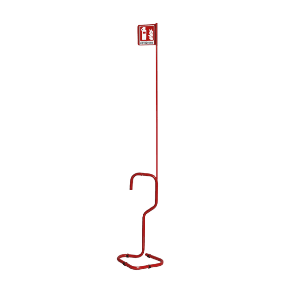 Supply Master Fire Safety Equipment Portable Fire Extinguisher Stand With Pole & Sign