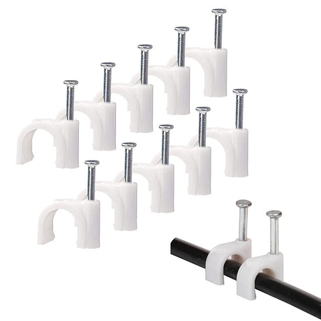 Supply Master Fasteners Tower Flat Plastic Cable Clips