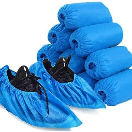 Supply Master Janitorial & Cleaning Waterproof Non-woven 100-pieces Blue Disposable Shoe Cover