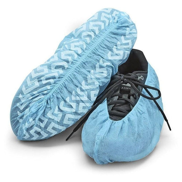 Supply Master Janitorial & Cleaning Waterproof Non-woven 100-pieces Blue Disposable Shoe Cover