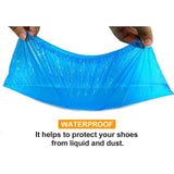 Supply Master Janitorial & Cleaning Waterproof Polythene 100-pieces Blue Disposable Shoe Cover