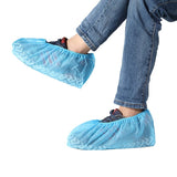 Supply Master Janitorial & Cleaning Waterproof Polythene 100-pieces Blue Disposable Shoe Cover