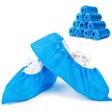 Supply Master Janitorial & Cleaning Waterproof Polythene 100-pieces Blue Disposable Shoe Cover