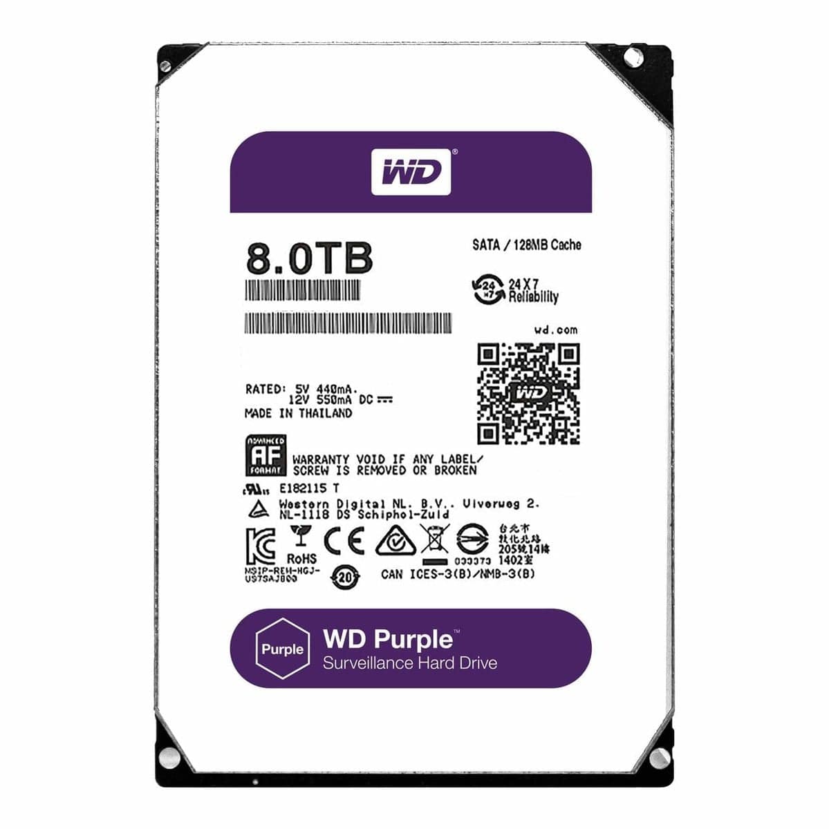 Supply Master Security & Surveillance Systems Western Digital Purple Hard Drive Disk For Security System