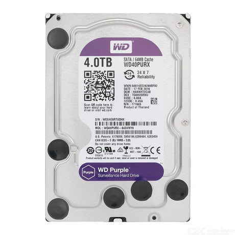 Supply Master Security & Surveillance Systems Western Digital Purple Hard Drive Disk For Security System