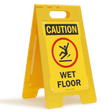 Supply Master Janitorial & Cleaning Wet Floor Caution 2-Sided Safety Sign